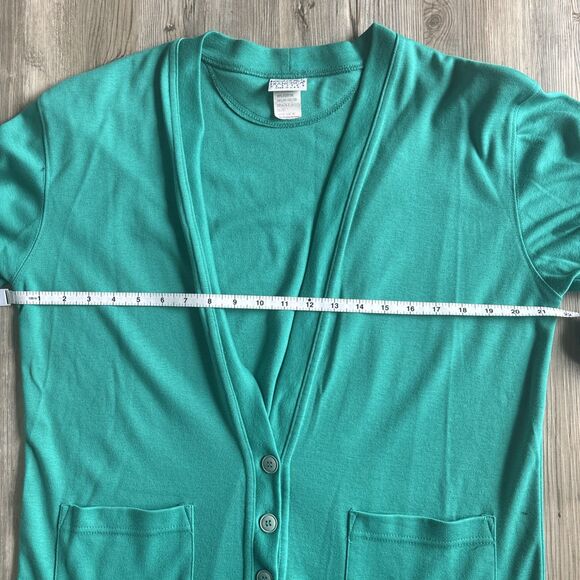 Vint Koret Francisca Made In USA Green Cardigan Sweatshirt - Petite Small (8-10) - Picture 3 of 8